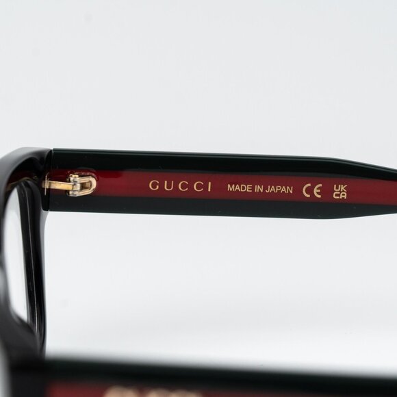 Gucci Women Eyeglasses Black Green Square GG1865O 001 NEW AUTHENTIC - Picture 6 of 10